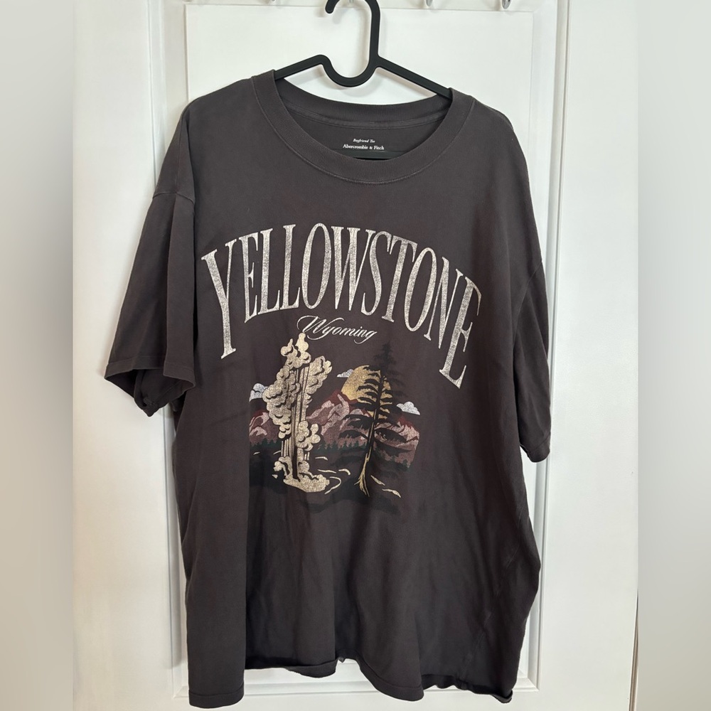Abercrombie & Fitch Yellowstone Graphic T-Shirt - Black oversized